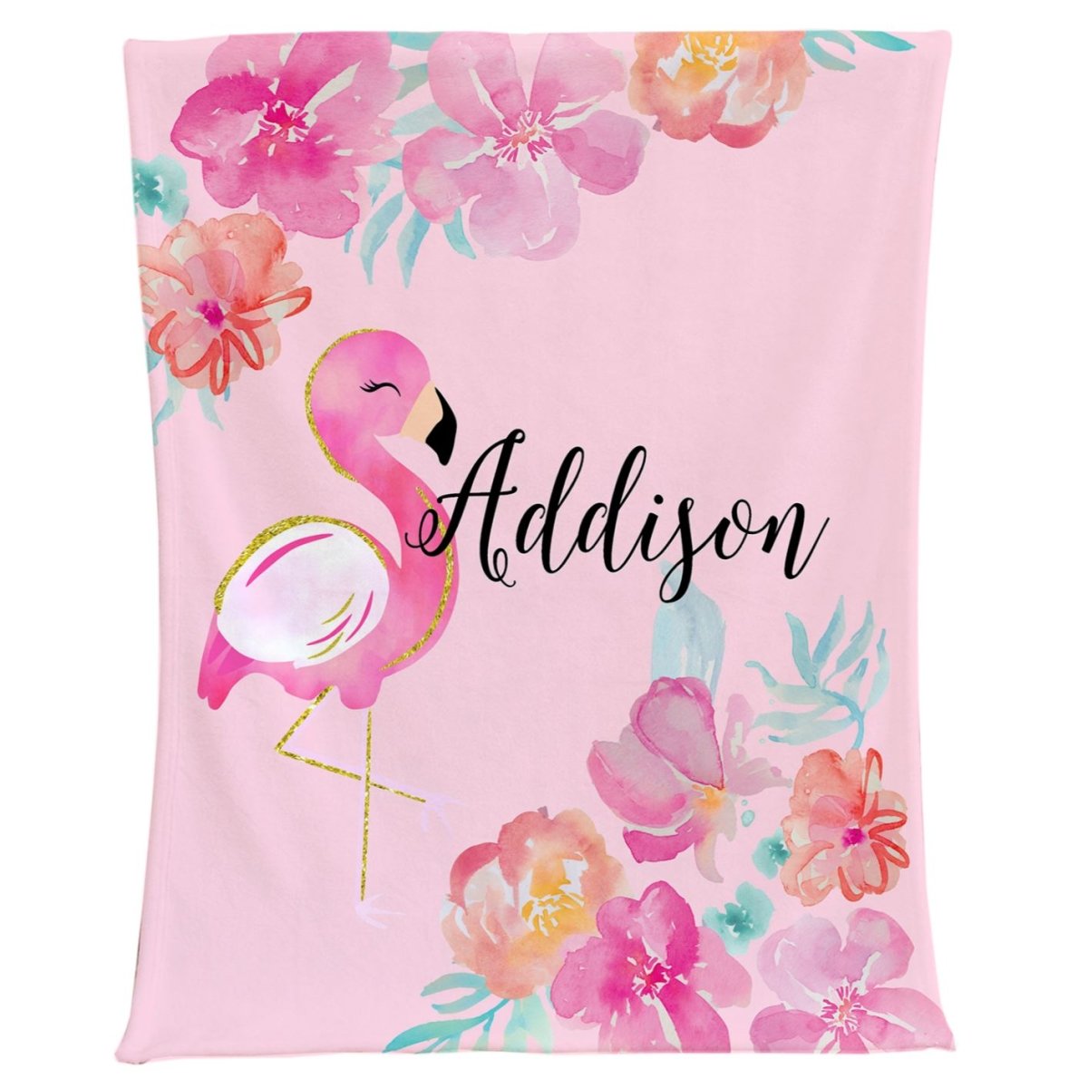 Tropical Flamingo Ruffled Crib Bedding - gender_girl, text, Theme_Tropical