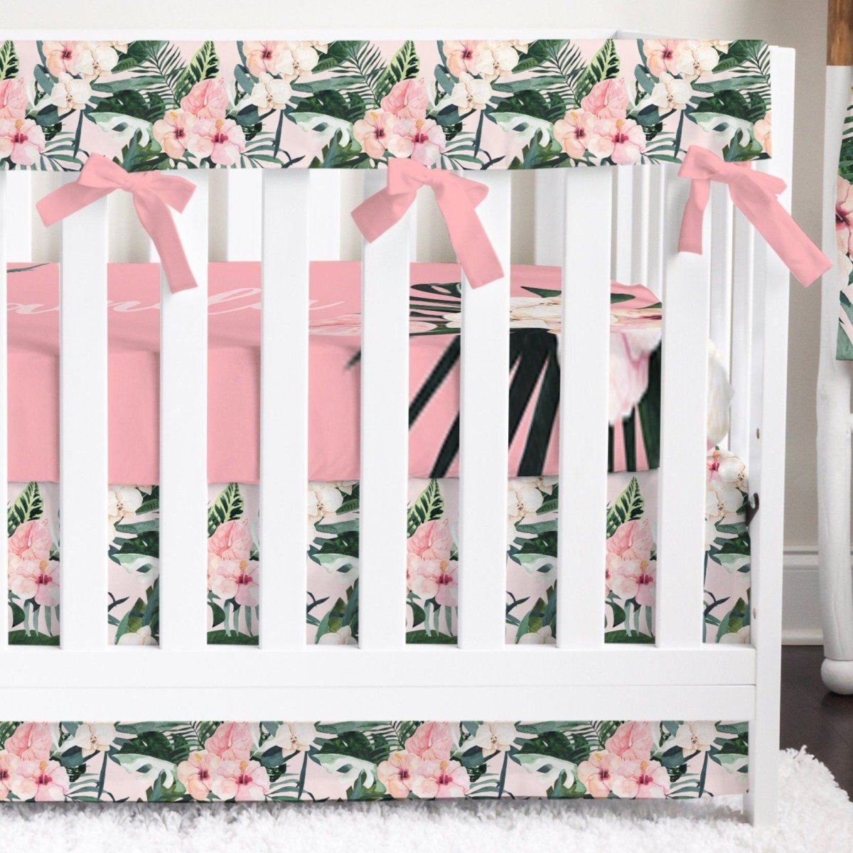 Tropical Floral Crib Bedding - gender_girl, text, Theme_Floral