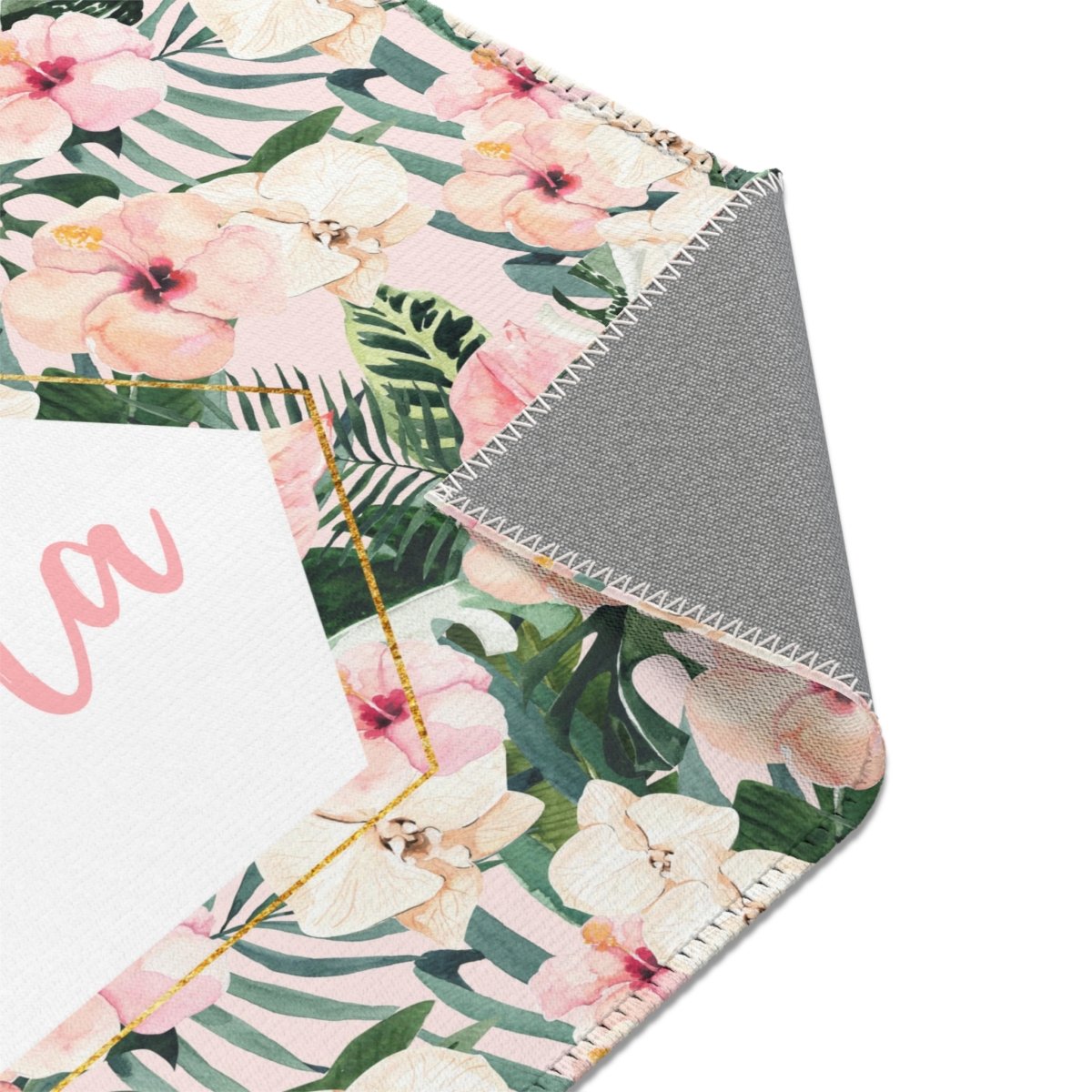 Tropical Floral Nursery Rug - gender_girl, Theme_Floral, Theme_Tropical