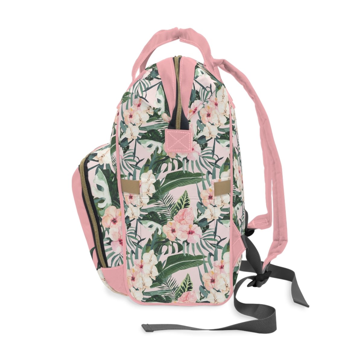 Tropical Floral Personalized Backpack Diaper Bag - gender_girl, text, Theme_Floral