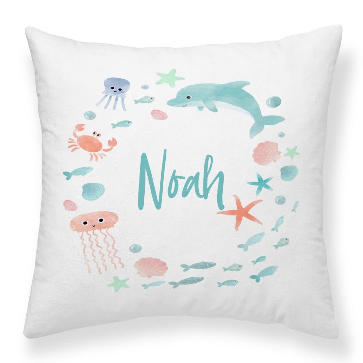 Under the Sea Personalized Nursery Pillow - gender_boy, gender_girl, gender_neutral