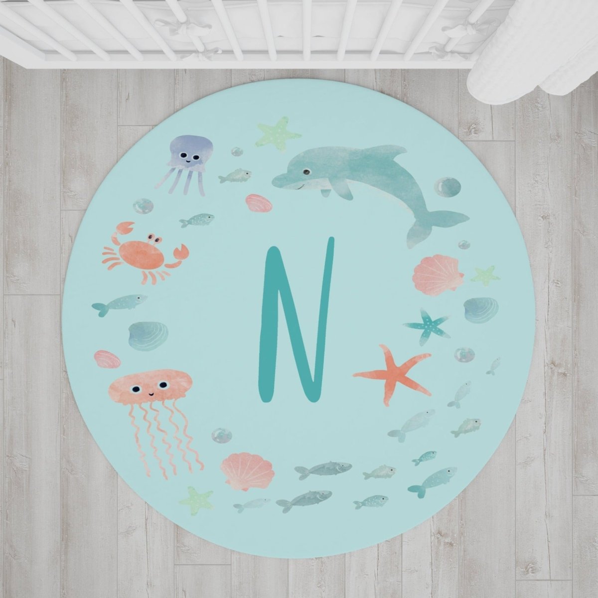 Under the Sea Personalized Nursery Rug - gender_boy, gender_girl, gender_neutral