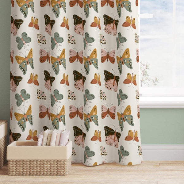 Vintage Butterfly Curtain Panel - gender_girl, Theme_Butterfly, Vintage Butterfly