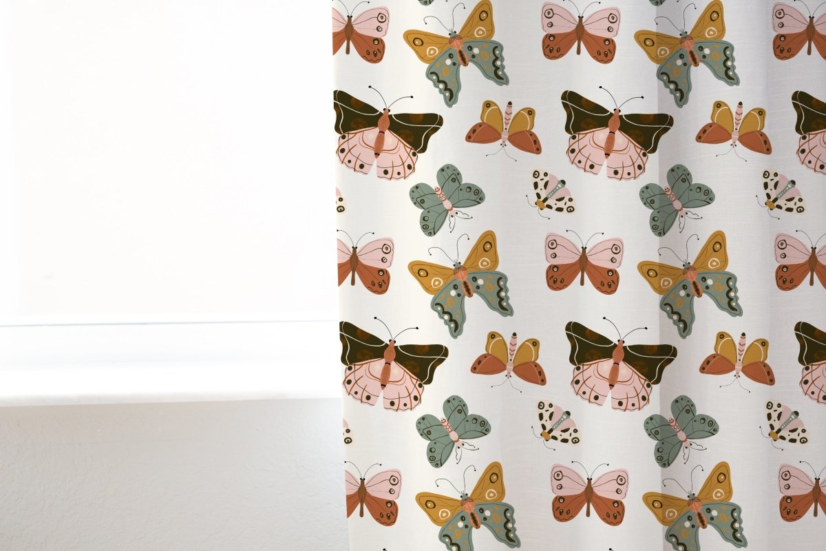 Vintage Butterfly Curtain Panel - gender_girl, Theme_Butterfly, Vintage Butterfly