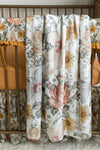 Vintage Earthy Floral Gathered Crib Skirt - gender_girl, Theme_Floral, Vintage Earthy Floral