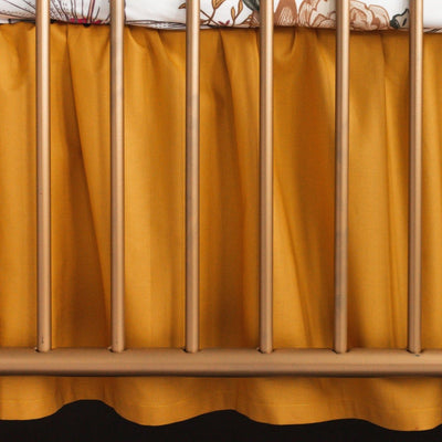 Vintage Earthy Floral Golden Ruffled Crib Rail Guards