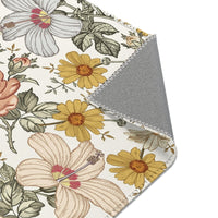 Vintage Earthy Floral Nursery Rug - gender_girl, Theme_Floral, Vintage Earthy Floral
