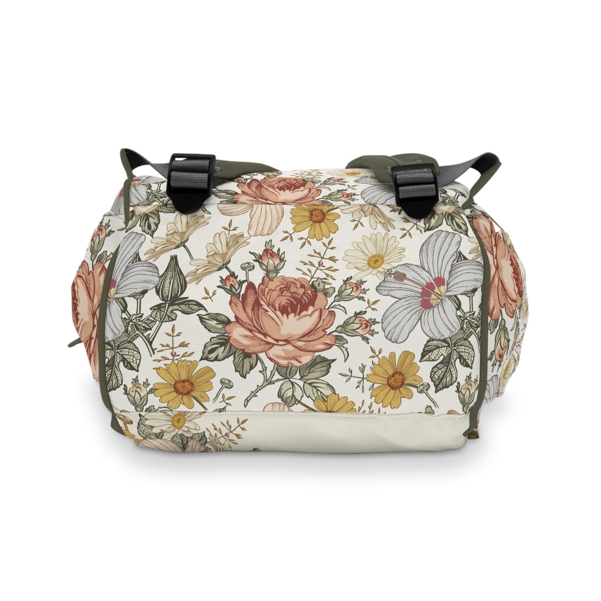 Vintage Floral Personalized Backpack Diaper Bag - gender_girl, text, Theme_Floral