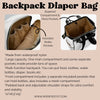 Vintage Floral Personalized Backpack Diaper Bag - gender_girl, text, Theme_Floral