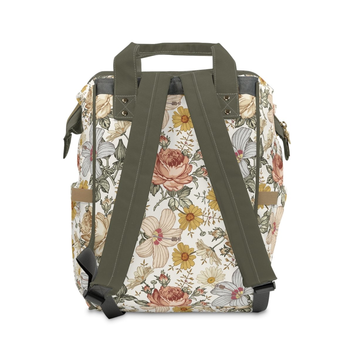 Vintage Floral Personalized Backpack Diaper Bag - gender_girl, text, Theme_Floral