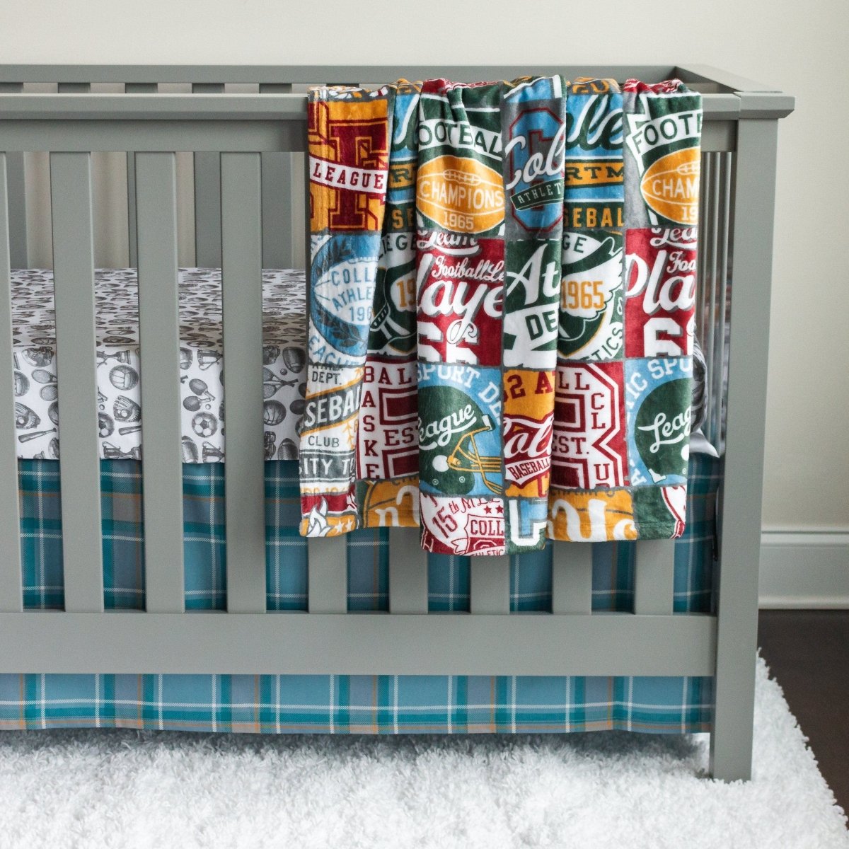 Vintage Sports Crib Bedding Crib Bedding Nursery Decor