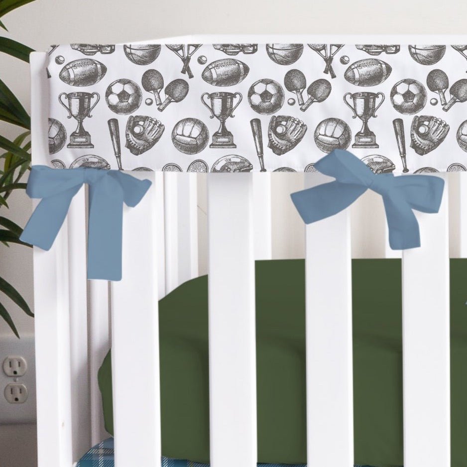 Vintage Sports Crib Rail Guards - gender_boy, Vintage Sports,