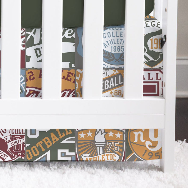 Vintage Sports Patch Crib Skirt - gender_boy, Vintage Sports,