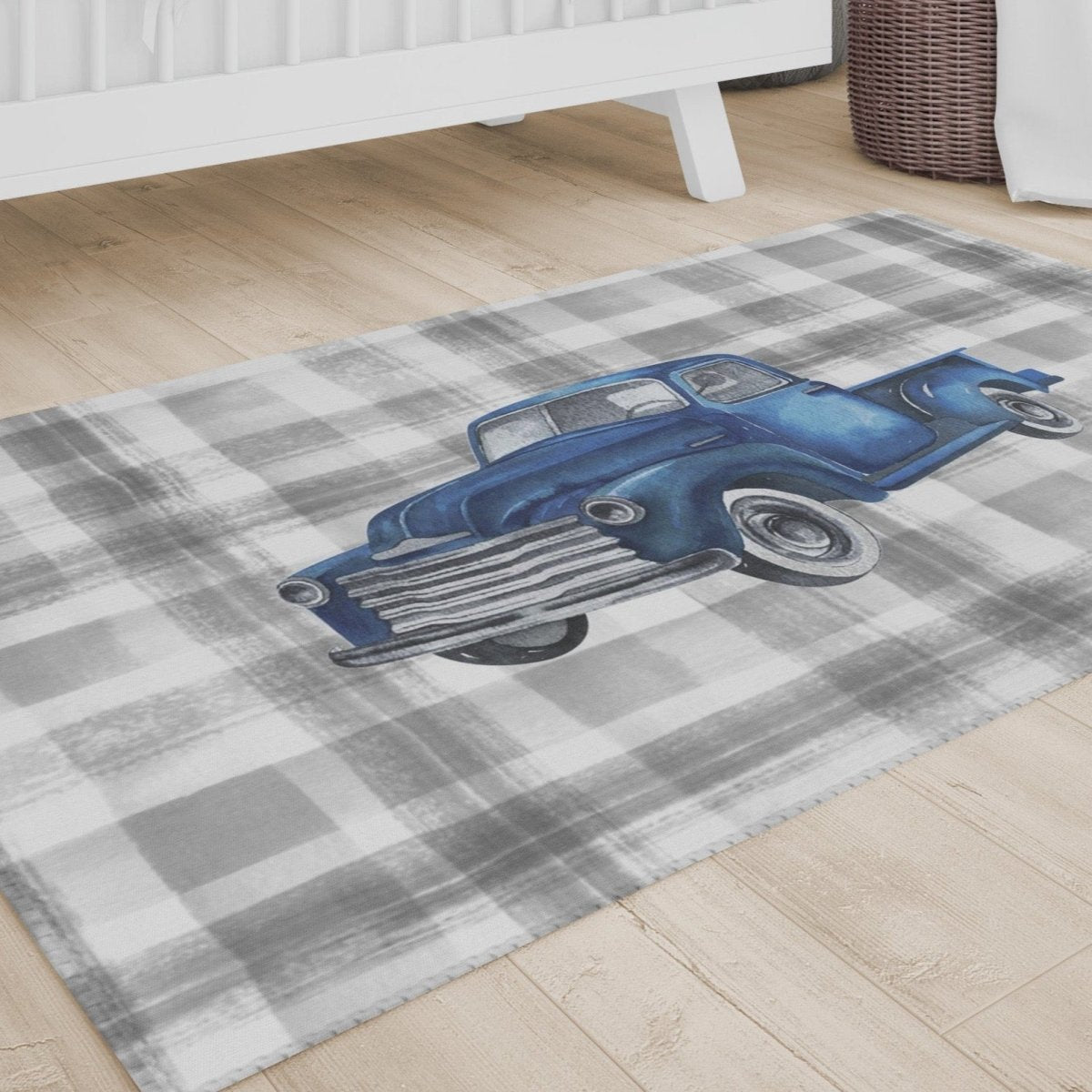 Vintage Truck Nursery Rug - gender_boy, text, Vintage Truck