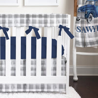 Vintage Truck Plaid Crib Skirt - gender_boy, Vintage Truck,