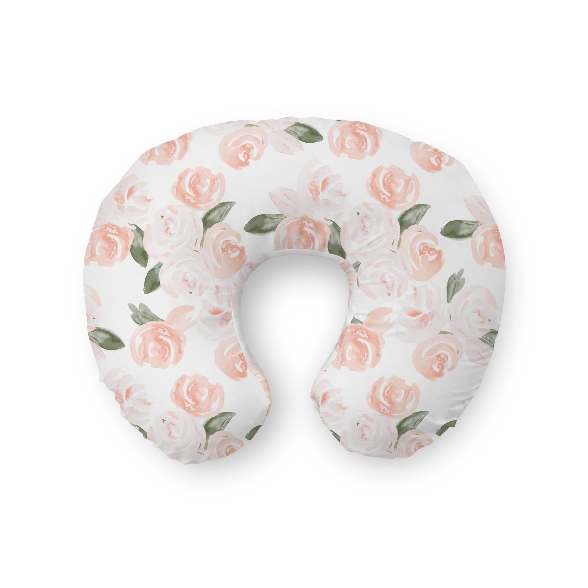 Watercolor Floral Nursing Pillow Cover - gender_girl, Theme_Floral,