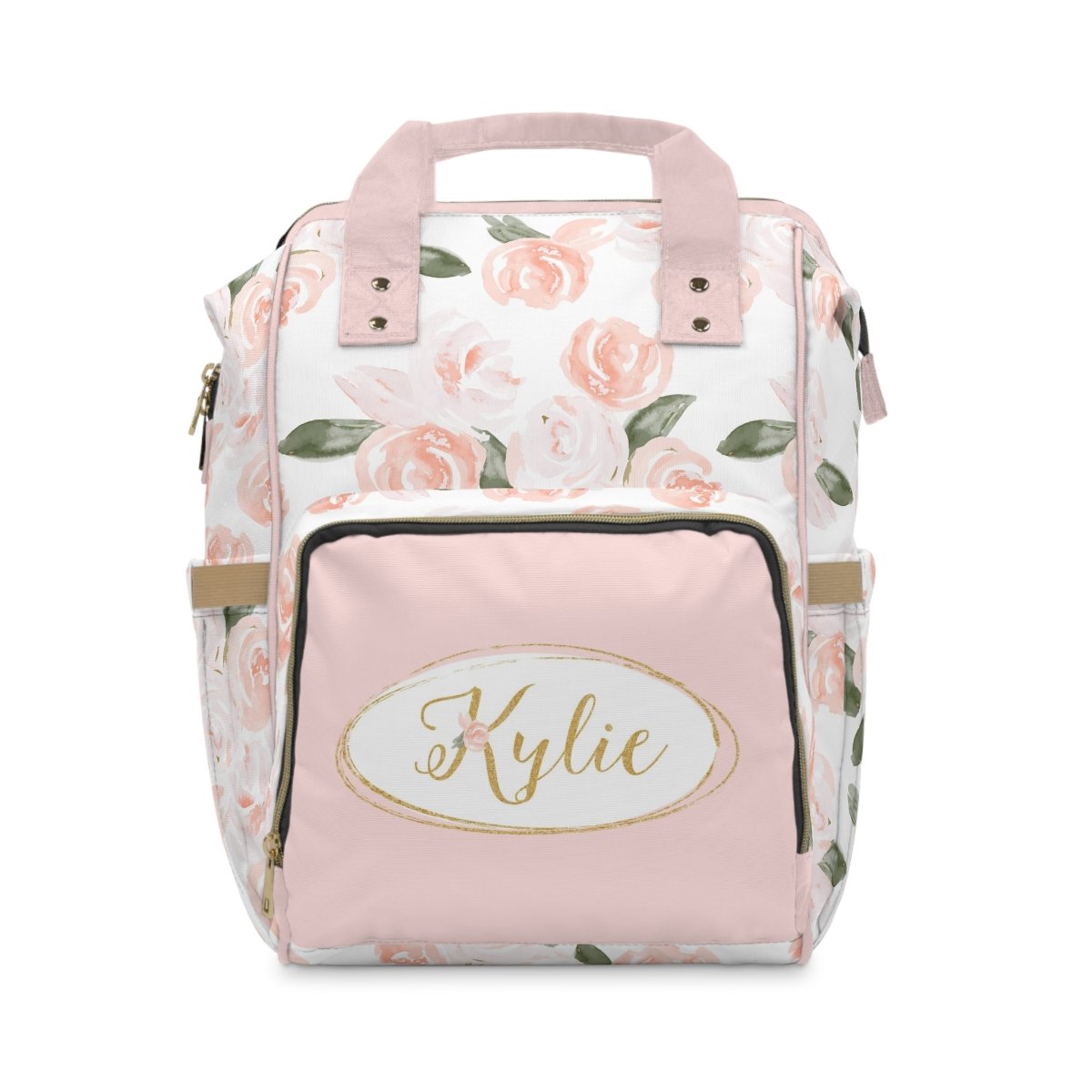 Watercolor Floral Personalized Backpack Diaper Bag - gender_girl, text, Theme_Floral