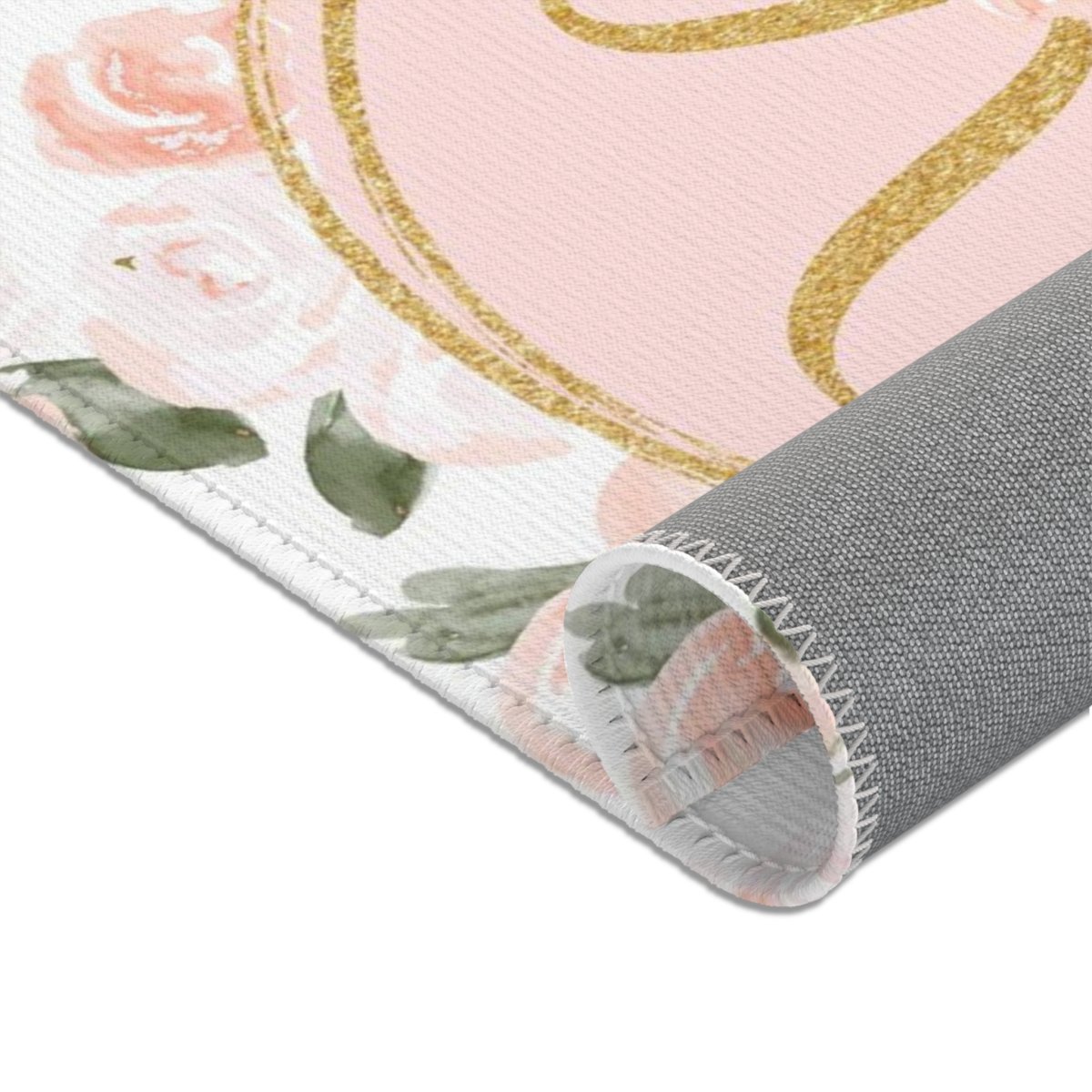 Watercolor Floral Personalized Nursery Rug - gender_girl, text, Theme_Floral