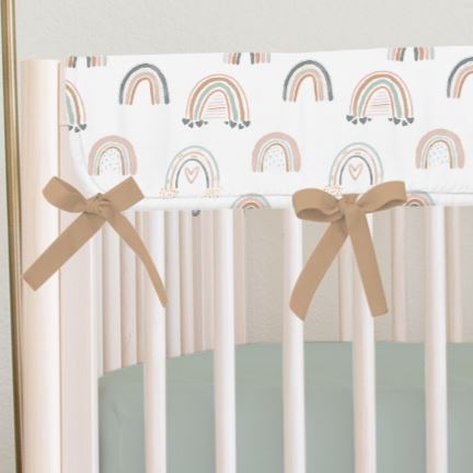 Watercolor Rainbow Crib Rail Guards - Rail Guards