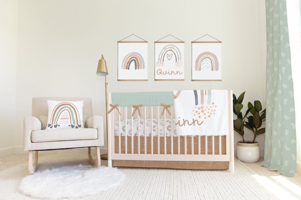 Watercolor Rainbow Crib Sheet