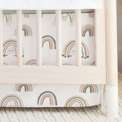 Watercolor Rainbow Crib Skirt - gender_boy, gender_girl, gender_neutral