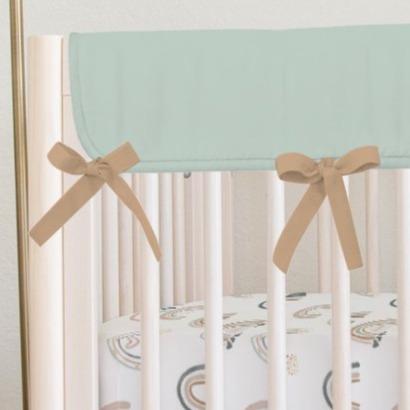 Watercolor Rainbow Mint Crib Rail Guards - Rail Guards