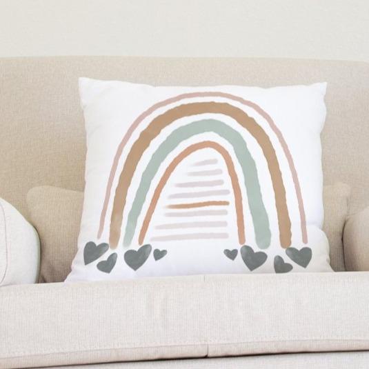 Watercolor Rainbow Nursery Pillow - gender_boy, gender_girl, gender_neutral