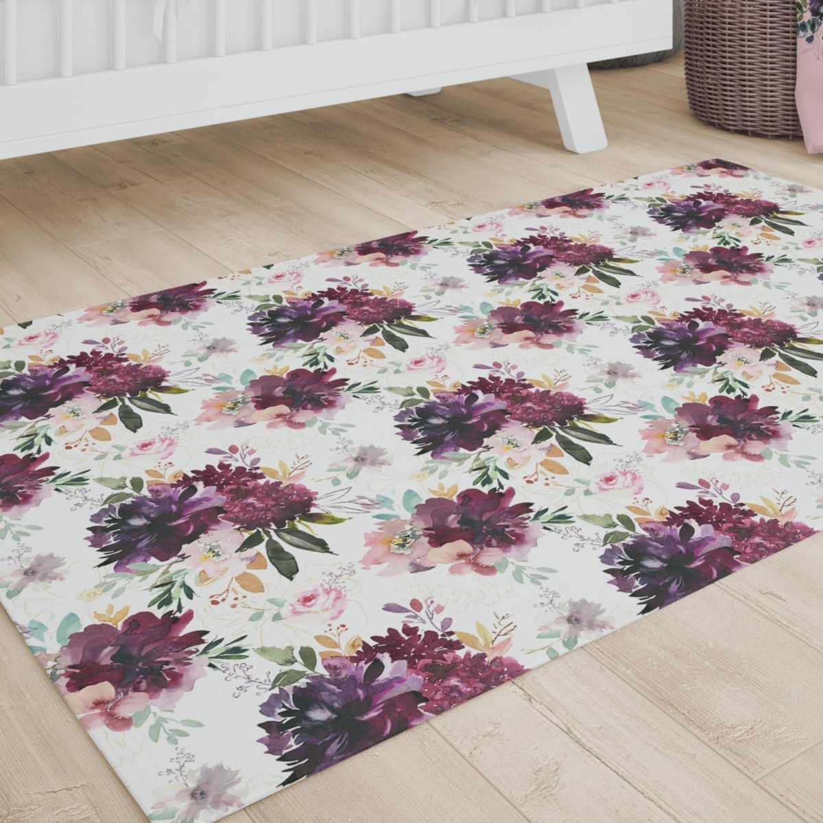 Whisper Floral Nursery Rug - gender_girl, Theme_Floral, Whisper Floral