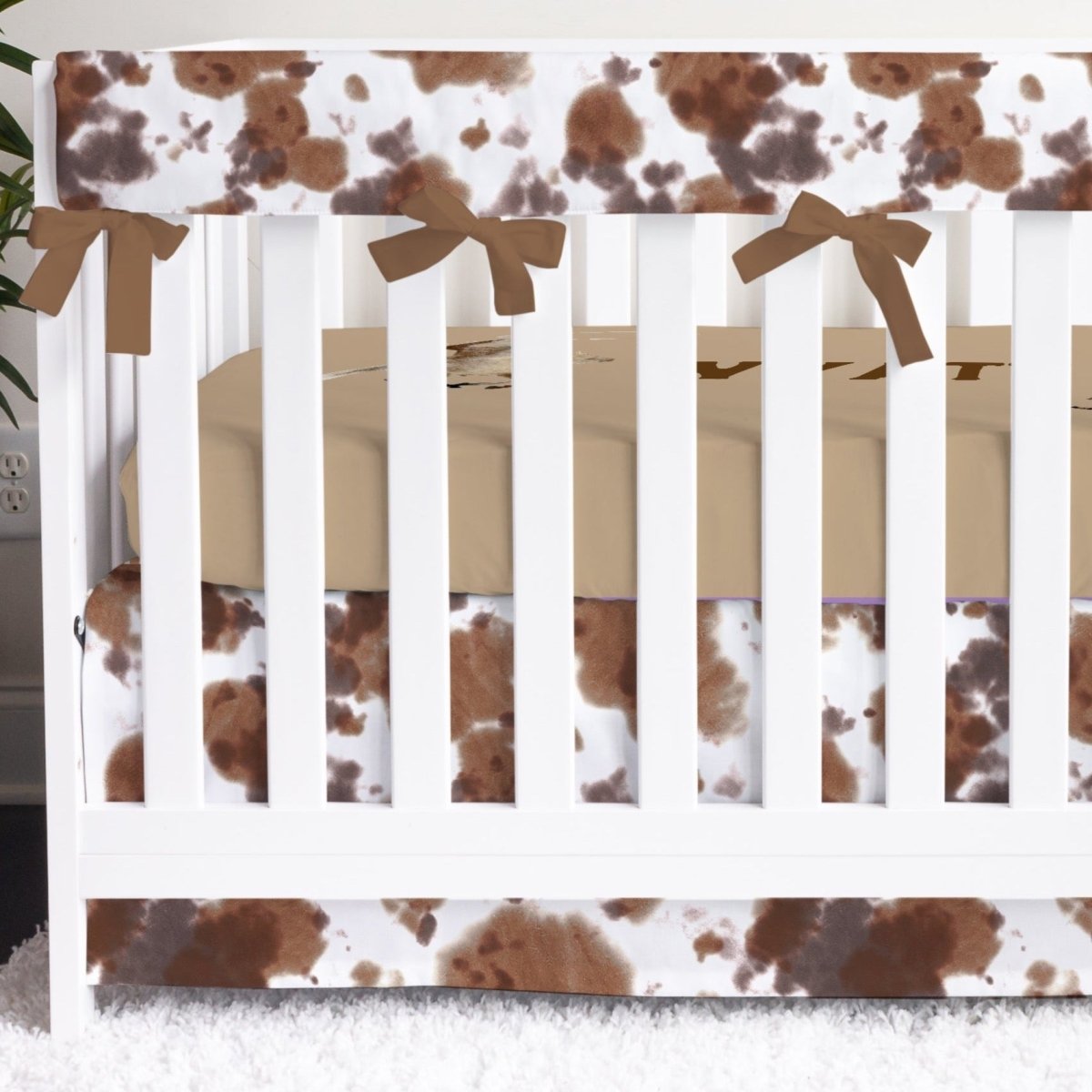 Wild West Cowboy Cowhide Crib Bedding - gender_boy, text, Theme_Farm