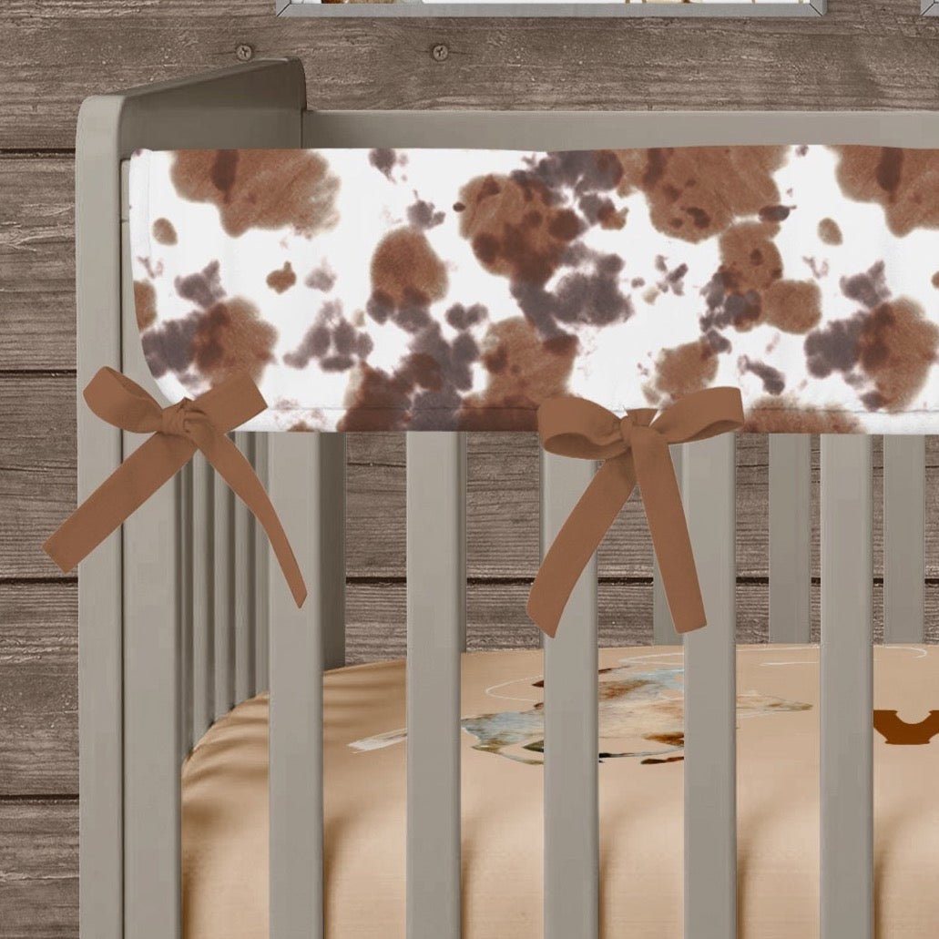 Wild West Cowboy Cowhide Crib Rail Guards - gender_boy, Theme_Farm, Theme_Southwestern