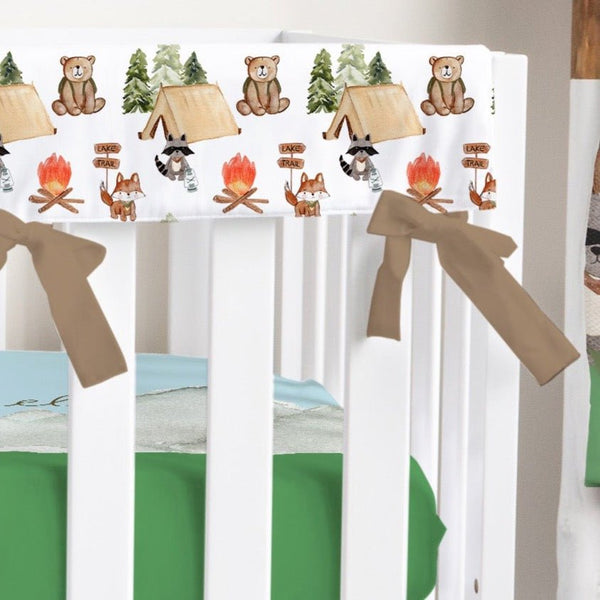 Woodland Camper Crib Rail Guards - gender_boy, Theme_Adventure, Theme_Woodland