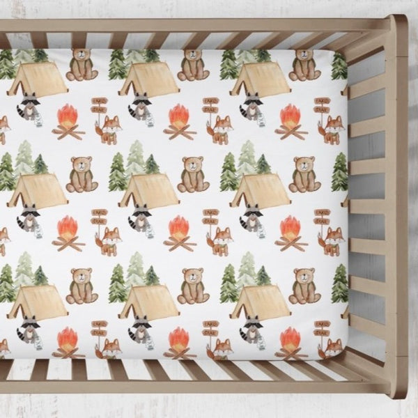 Woodland Camper Crib Sheet
