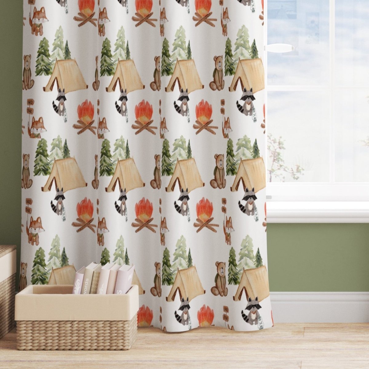 Woodland Camper Curtain Panel - gender_boy, Theme_Woodland, Woodland Camper