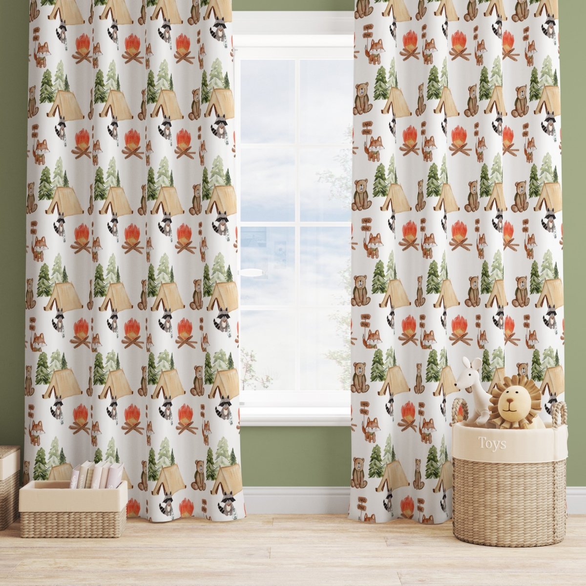 Woodland Camper Curtain Panel - gender_boy, Theme_Woodland, Woodland Camper