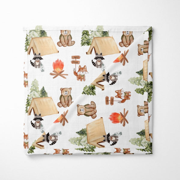 Woodland Camper Muslin Blanket - Muslin Blanket