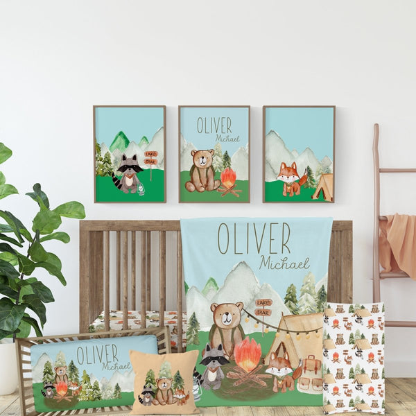 Woodland Camper Nursery Collection - gender_boy, text, Theme_Woodland