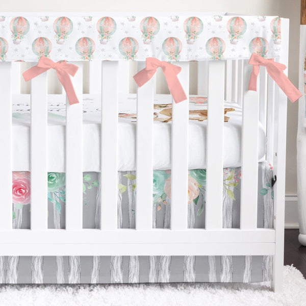 Woodland Floral Adventure Crib Bedding - gender_girl, text, Theme_Adventure