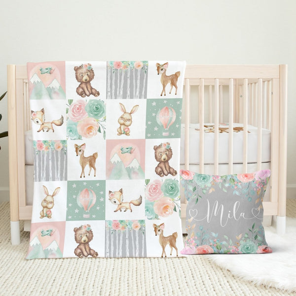 Woodland Floral Adventure Nursery Collection - gender_girl, text, Theme_Adventure