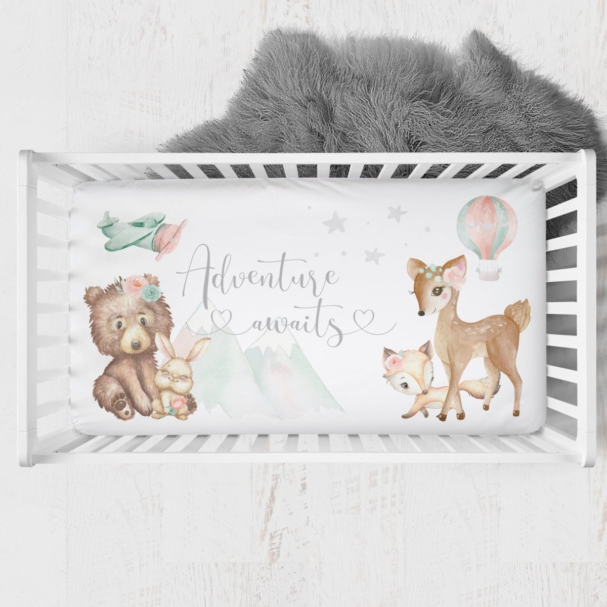 Woodland Floral Adventure Nursery Collection - gender_girl, text, Theme_Adventure