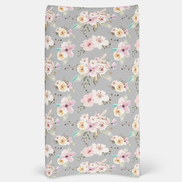 Woodland Floral Changing Pad Cover - Floral Woodlands, gender_girl, Theme_Floral