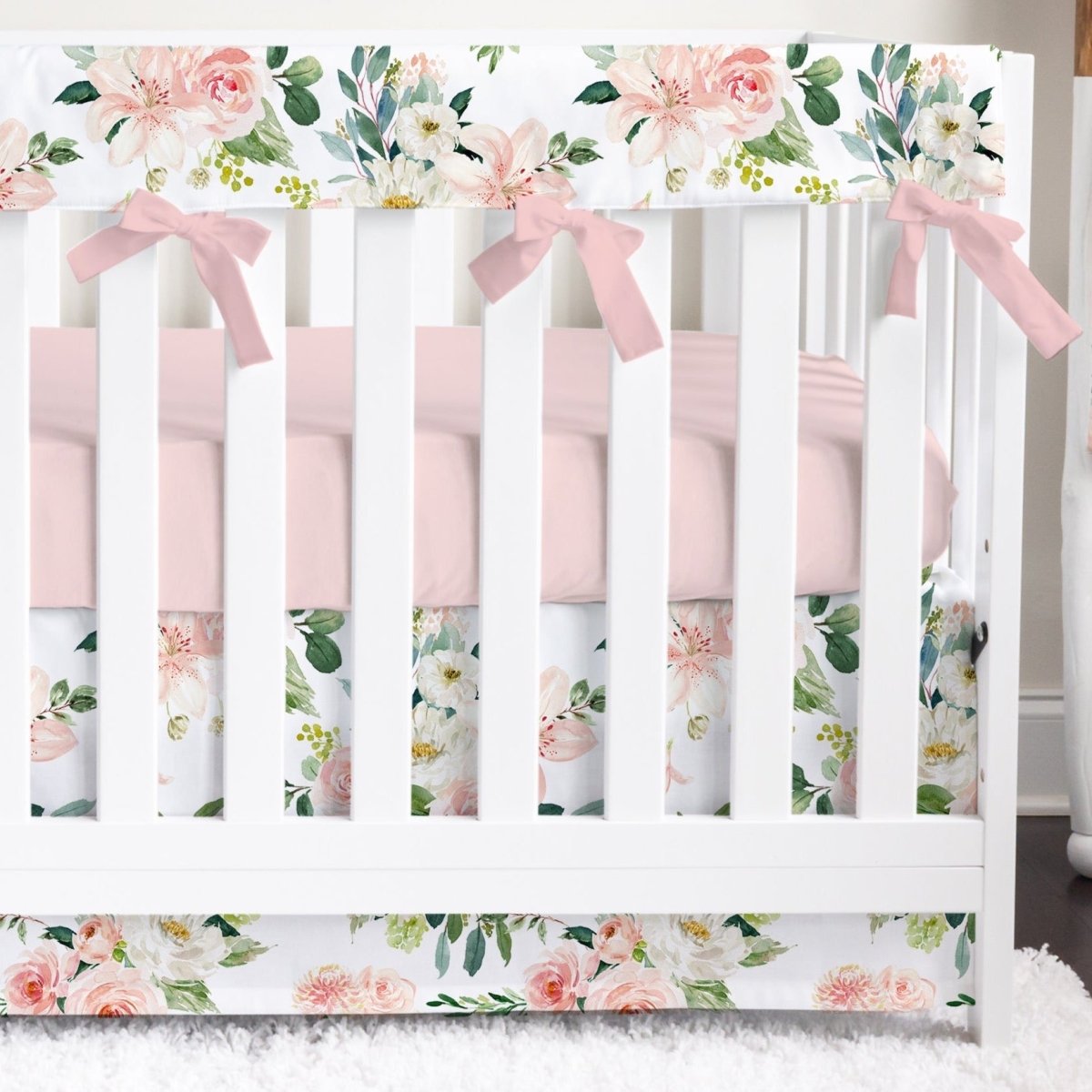 Woodland Meadows Floral Crib Bedding - gender_girl, text, Theme_Floral