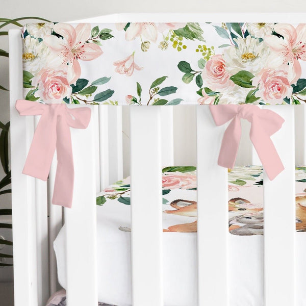 Woodland Meadows Crib Rail Guards - gender_girl, Theme_Floral, Theme_Woodland