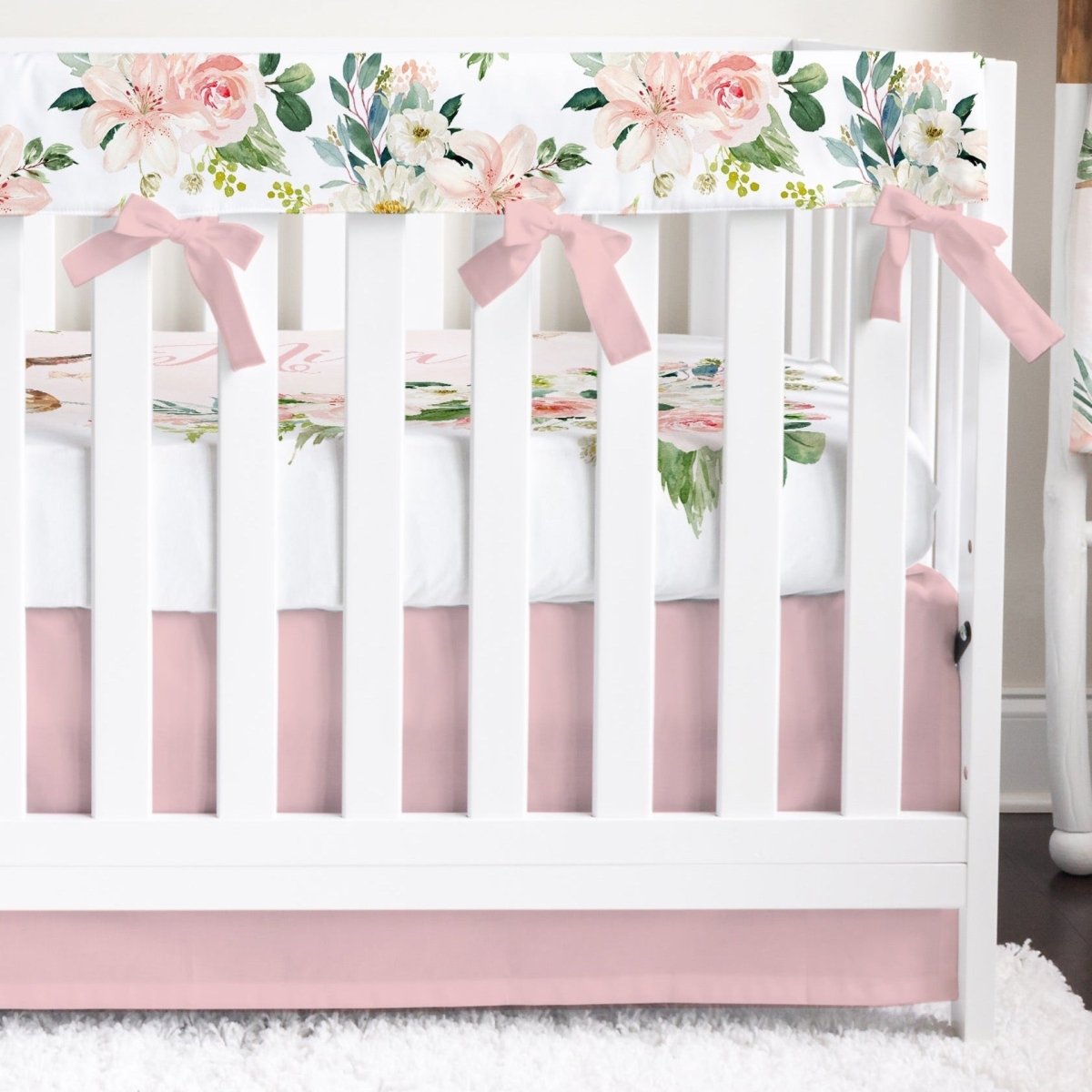 Woodland Meadows Solid Crib Bedding - gender_girl, text, Theme_Floral